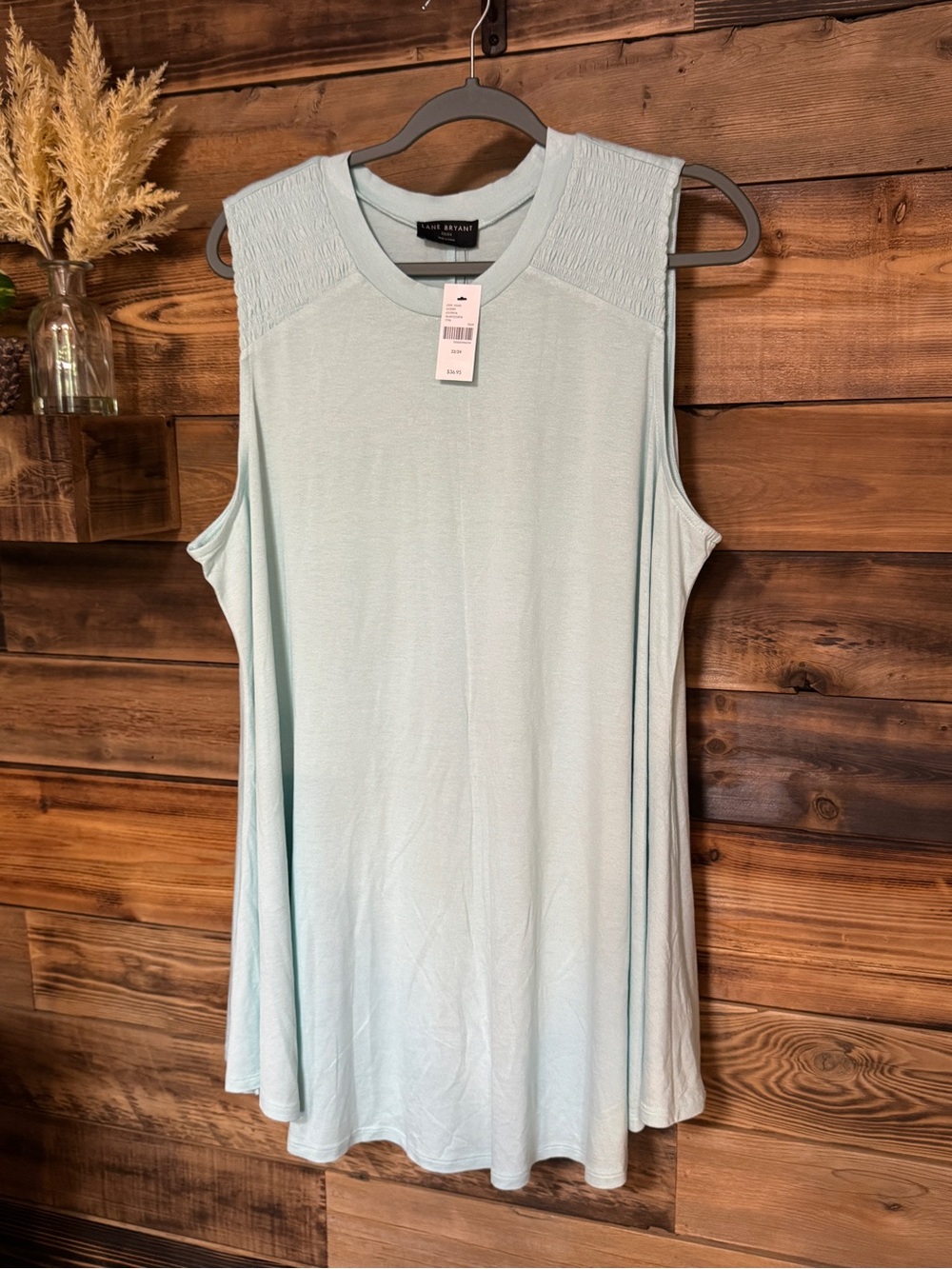 Lane Bryant Light Aqua Sleeveless Swing Tank NWT 22/24